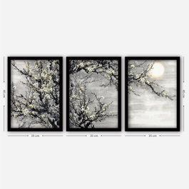 Wallity Cuadro Decorativo Enmarcado 3 Piezas 3SC118 35x45 cm MDF Plástico